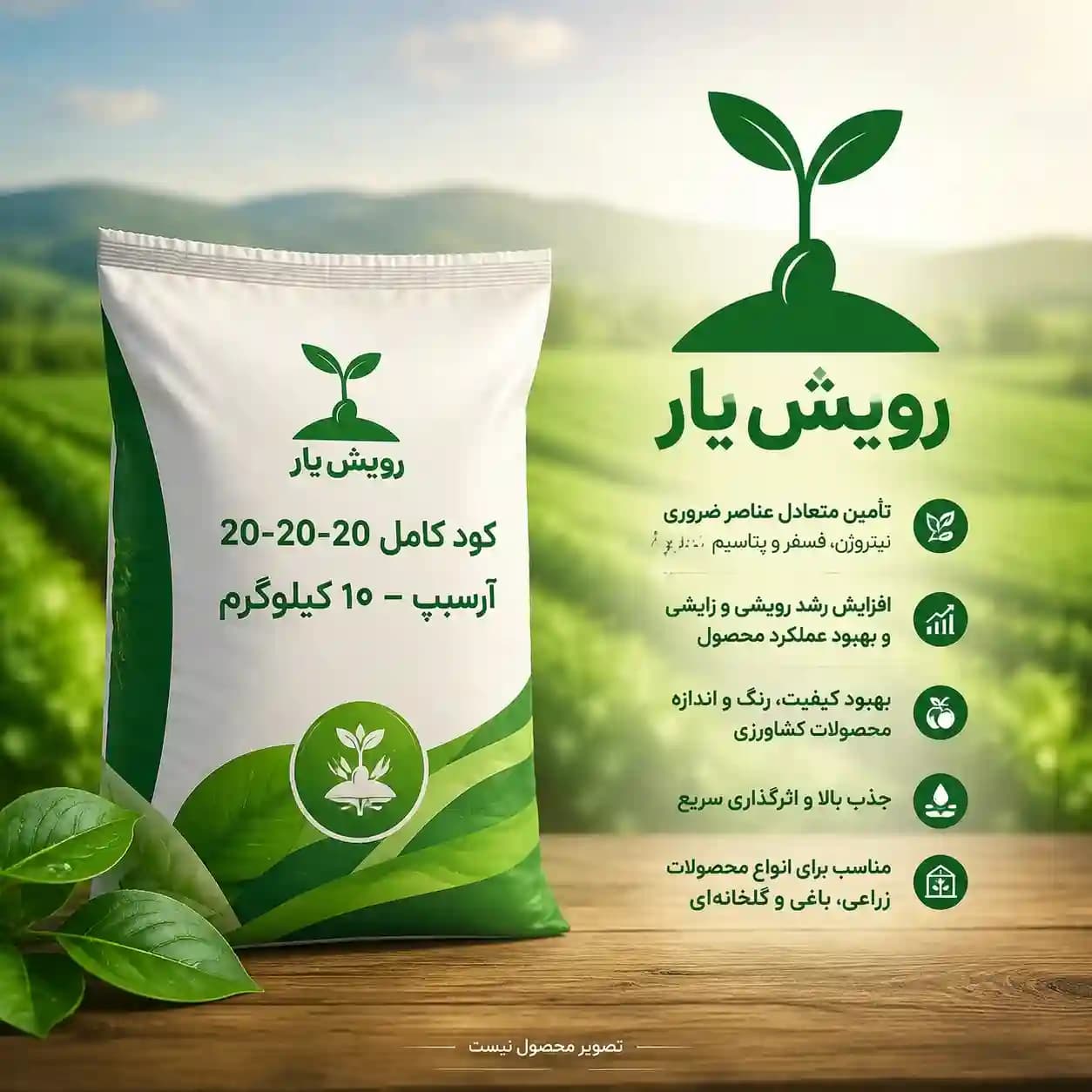 کود کامل 20 -20-20 آرسپ وزن 10 کیلو گرم پودری، تقویت رشد گیاه — تصویر ۲