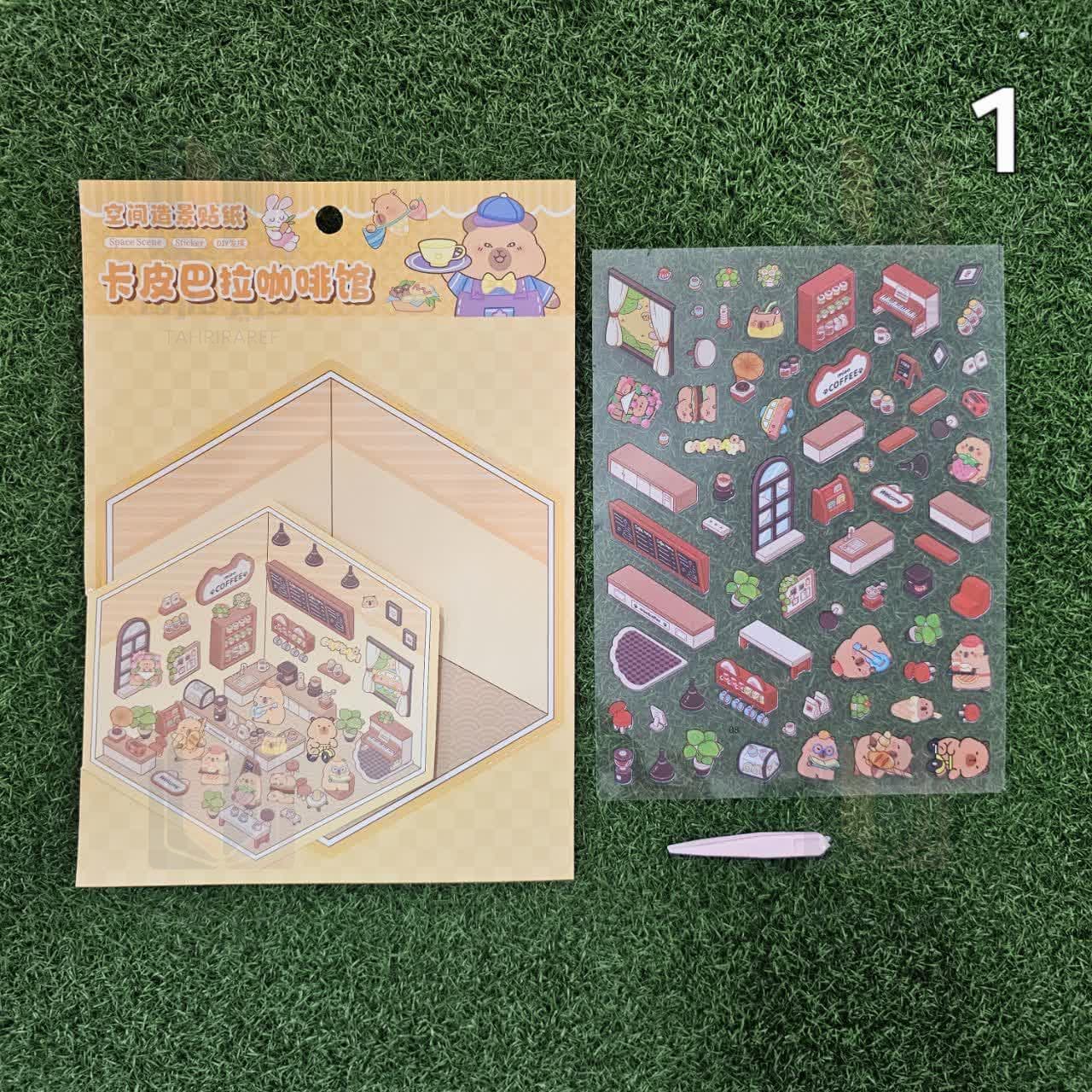 استیکر دیزاین سه بعدی طرح کاپی بارا 4185 — تصویر ۵