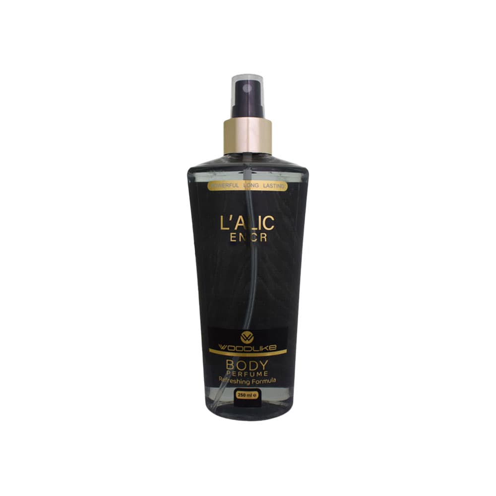 بادی اسپلش لالیک مشکی مردانه 250میل وودلایک VOODLIKE BODY PERFUME LALIC ENCR