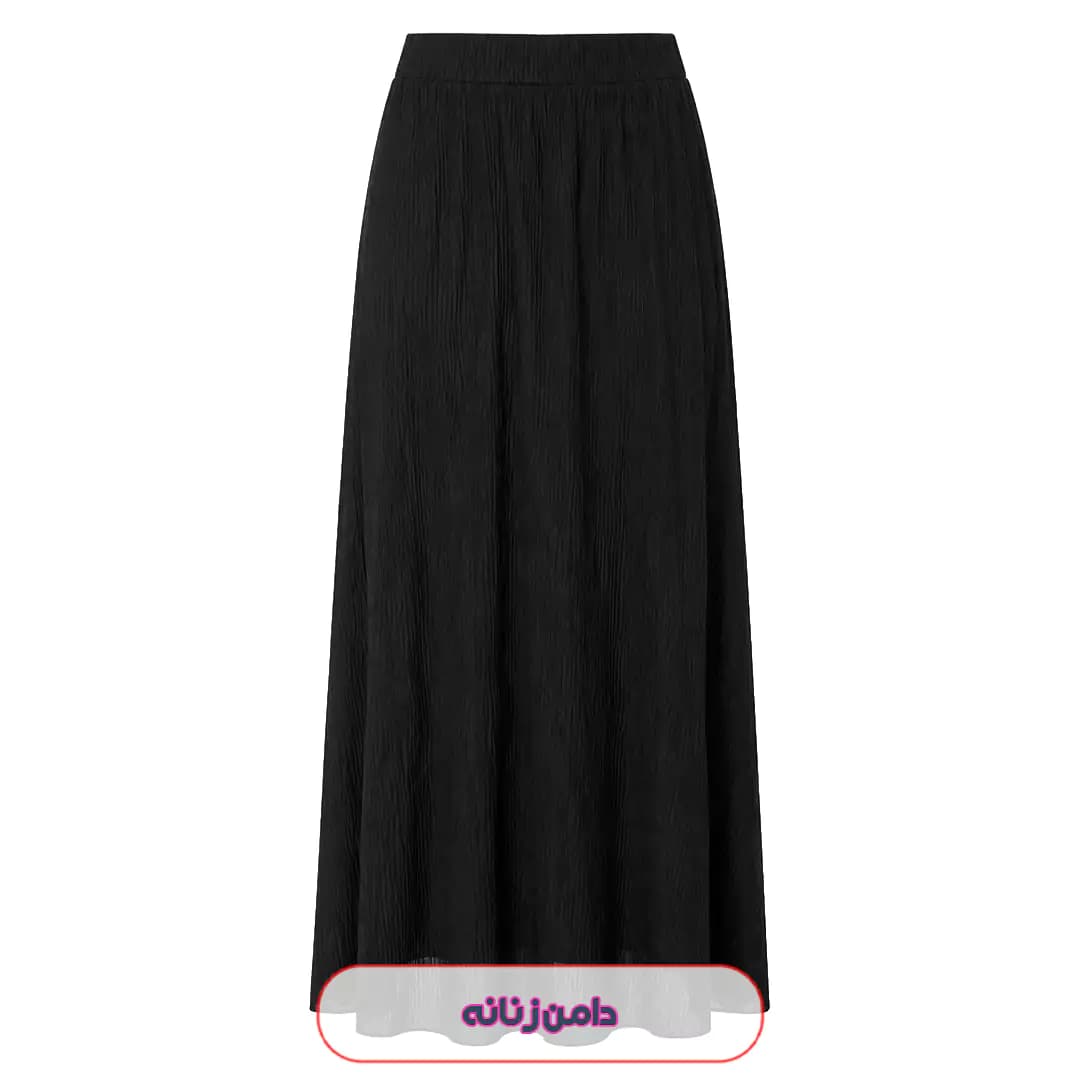 دامن فون کرکره ای مشکی پلیسه مکس مدل کلوش 57863