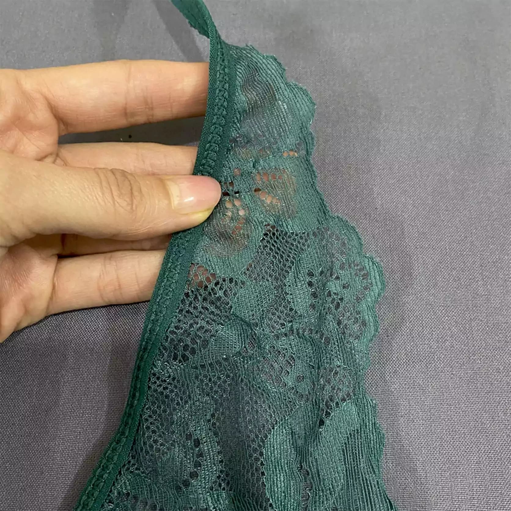 بادی لباس خواب توری سبز زنانه SHEIN مدل فانتزی 53270 — تصویر ۷