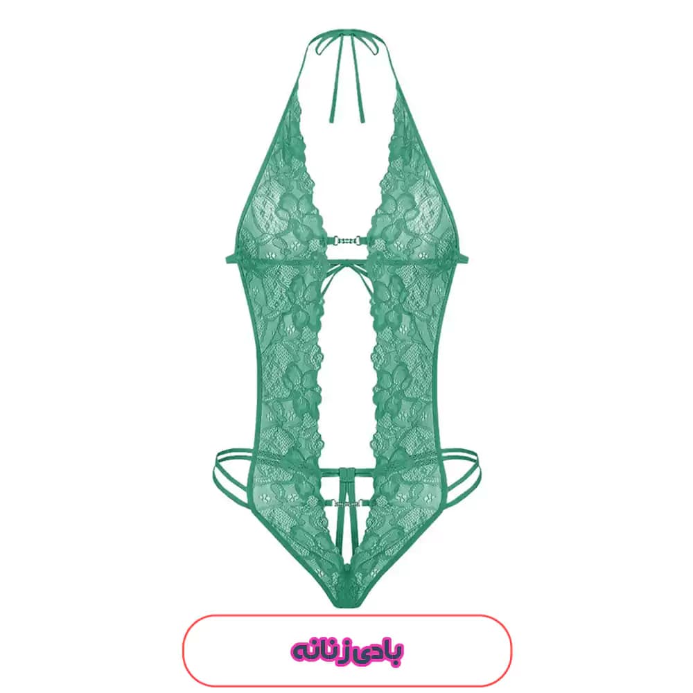 بادی لباس خواب توری سبز زنانه SHEIN مدل فانتزی 53270