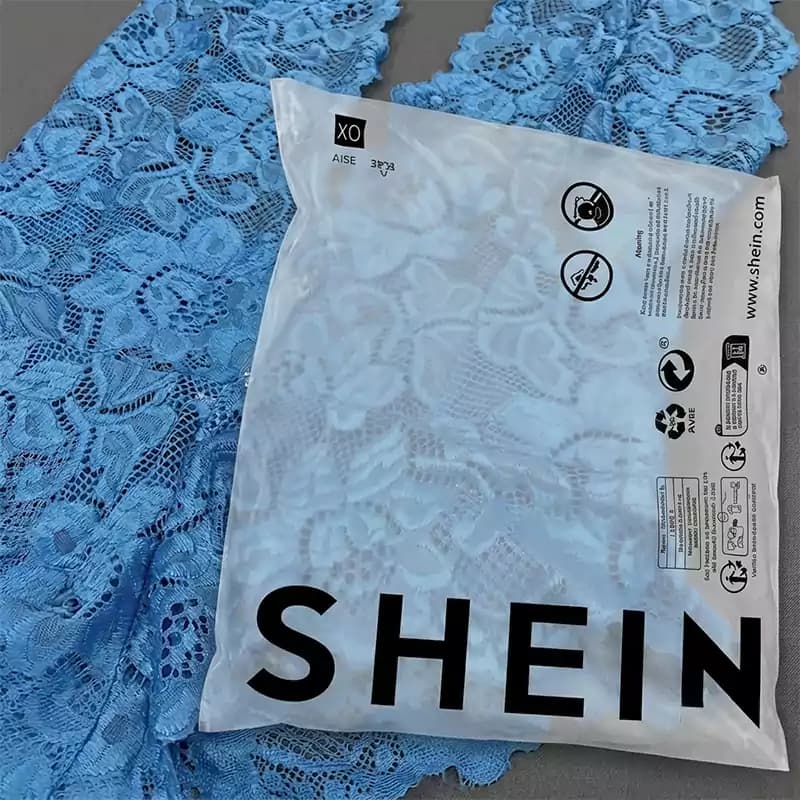 بادی لباس خواب توری آبی یقه باز زنانه SHEIN مدل 53149 — تصویر ۷