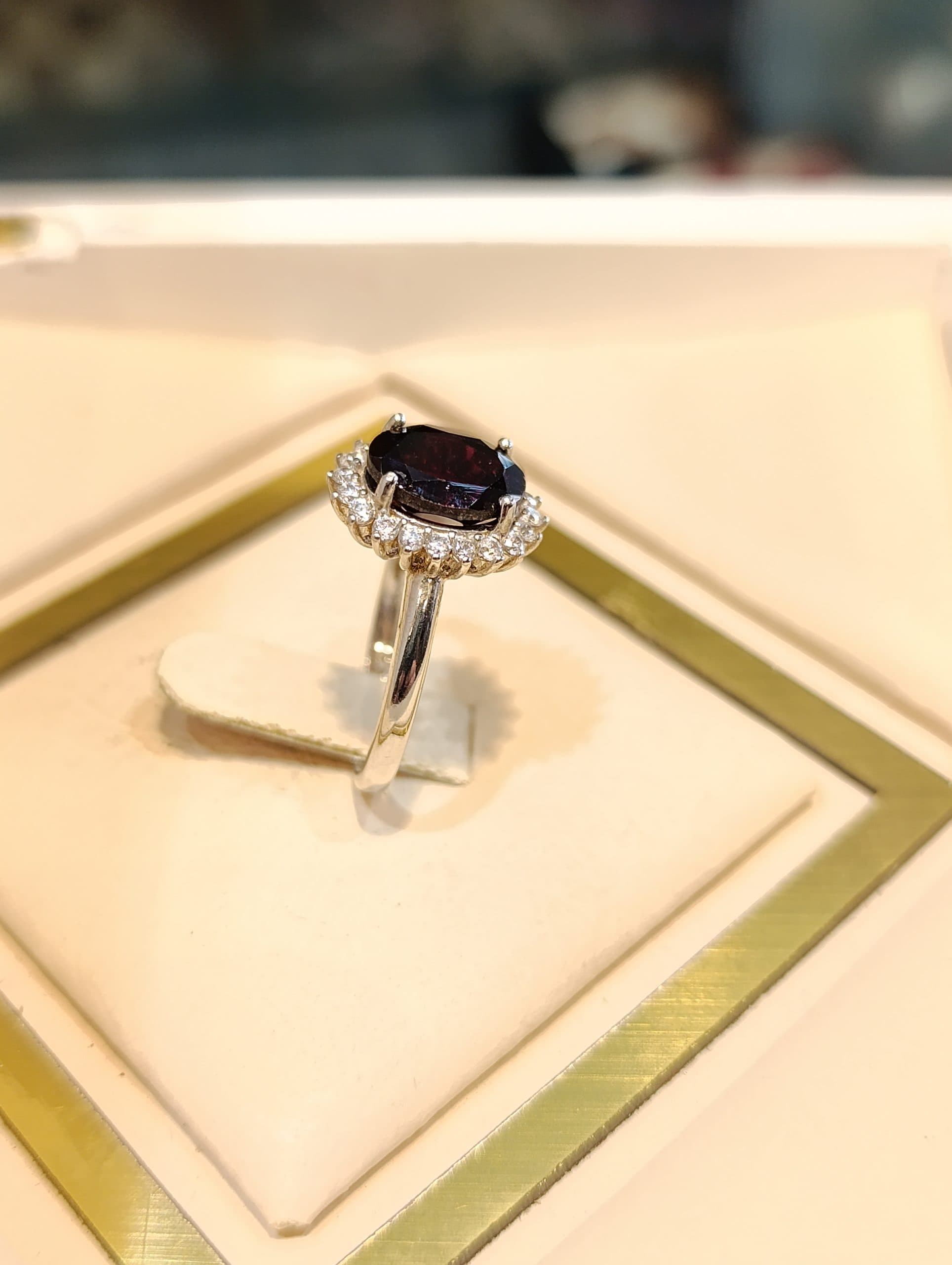 انگشتر نقره زنانه گارنت – کدr1285 — تصویر ۲