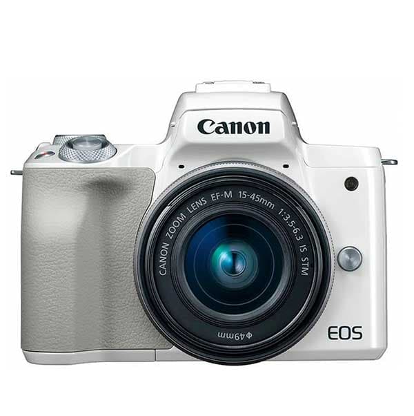 دوربین بدون آینه کانن Canon EOS M50 kit 15-45mm White – کارکرده (5K شات)