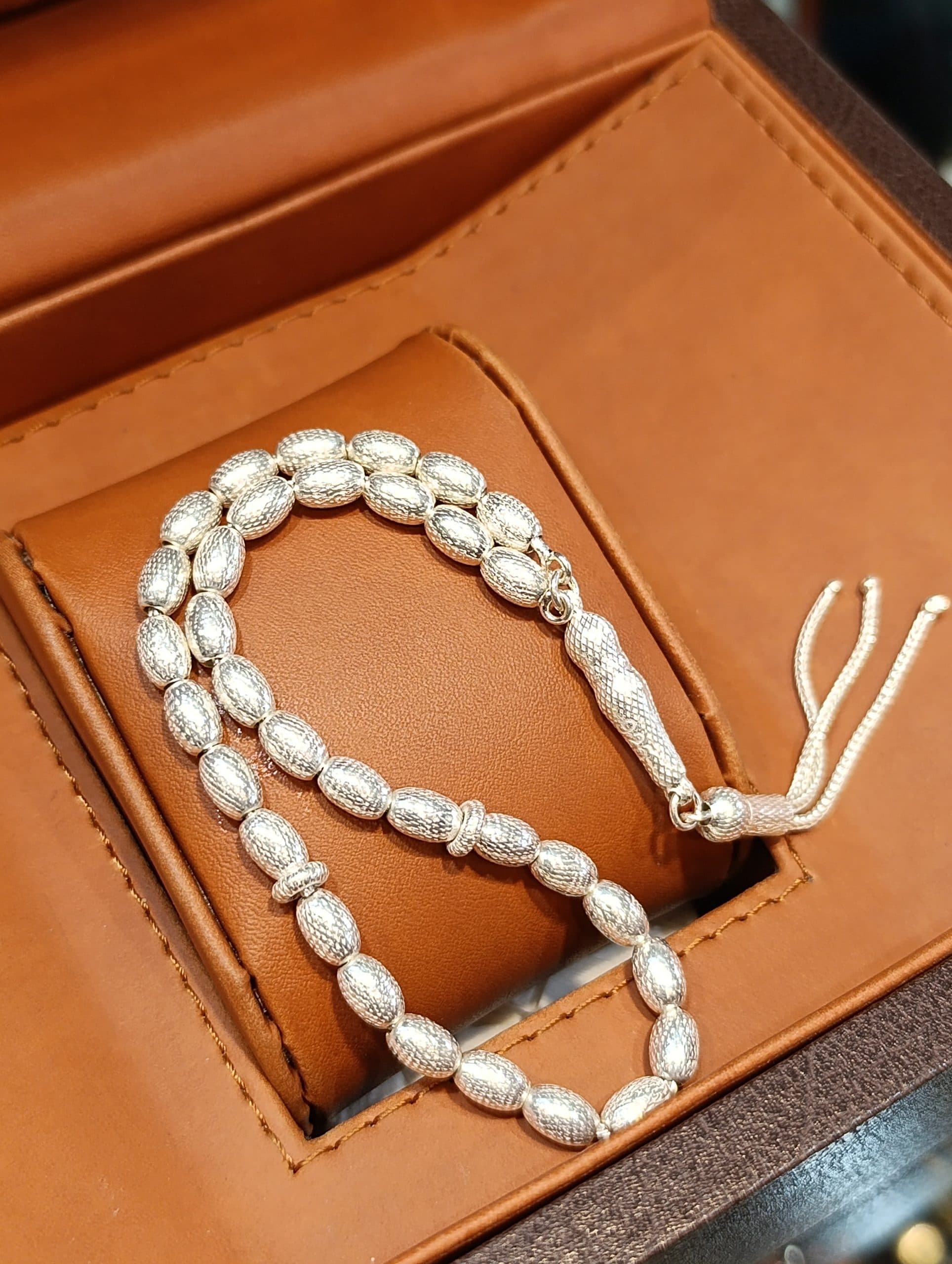 تسبیح نقره 33 دانه -کدP1200