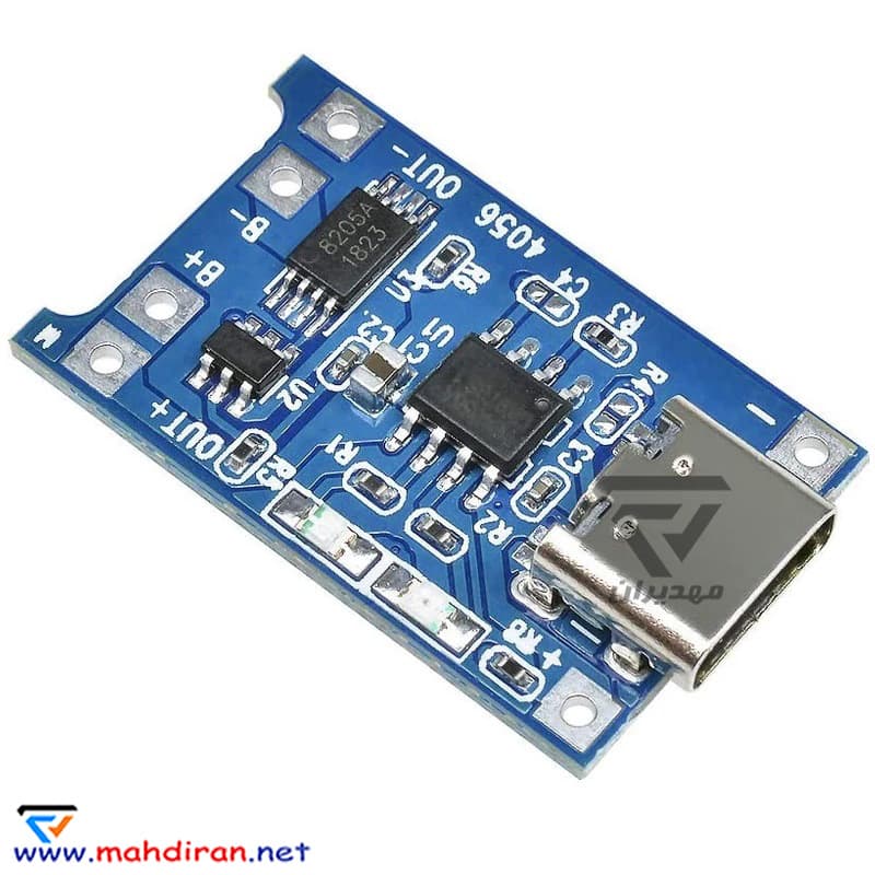 ماژول شارژ باتری لیتیومی مدل TP-4056TYPEC — تصویر ۲