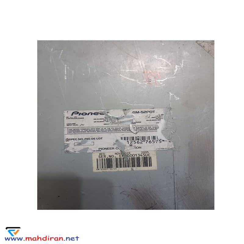 آمپلی فایر مونو پایونیر مدل GM-5200T — تصویر ۴