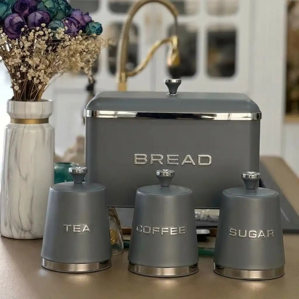 ست باکس نان و بانکه ۴ پارچه طرح اسمگ (Smeg Style)