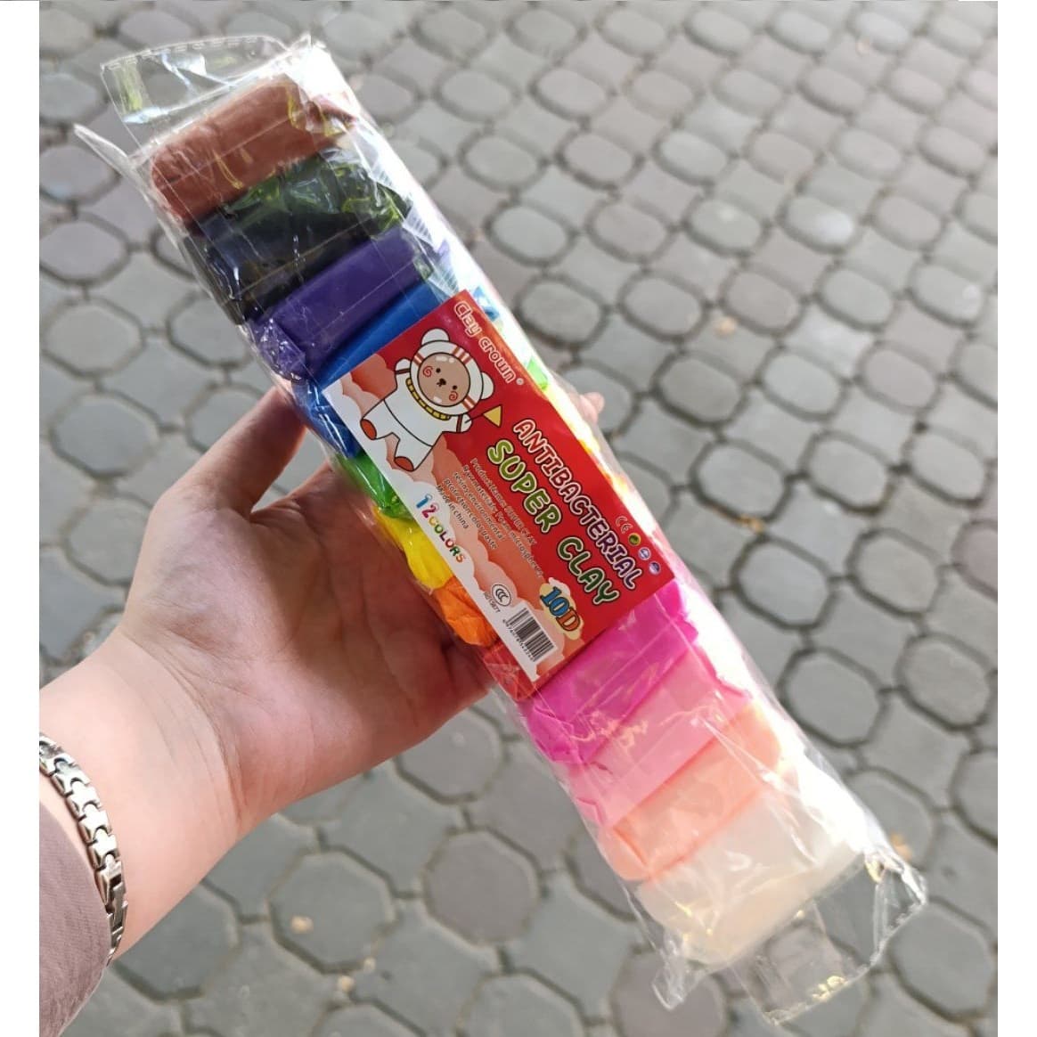 خمیر کلی 12 رنگ سایز بزرگ — تصویر ۳