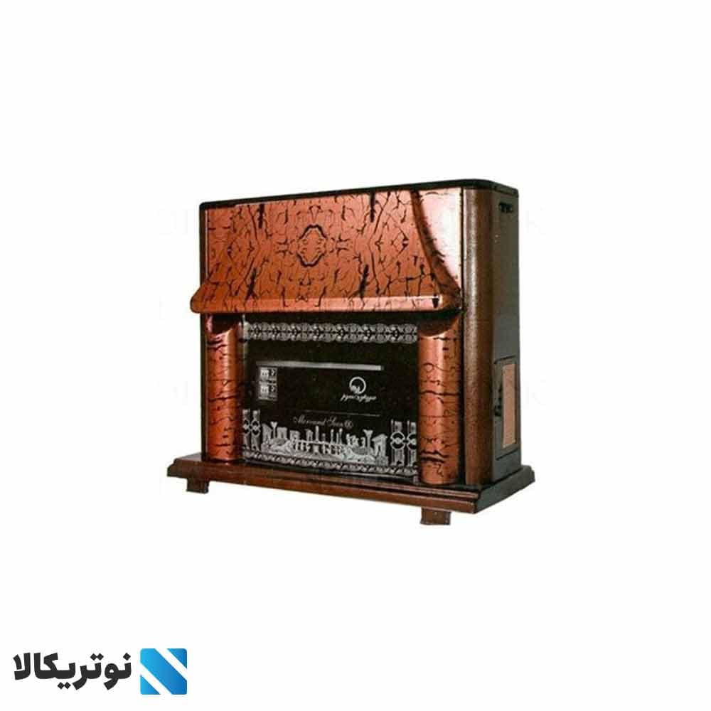 بخاری طرح شومینه گازسوز ارشیا مروارید سوز مدل 15000