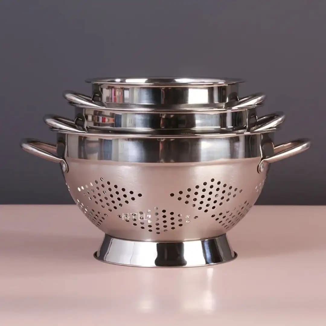 ست آبکش پایه دار استیل