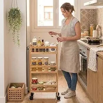 ترالی و استند نظم‌دهنده 3 طبقه چرخ‌دار — تصویر ۲