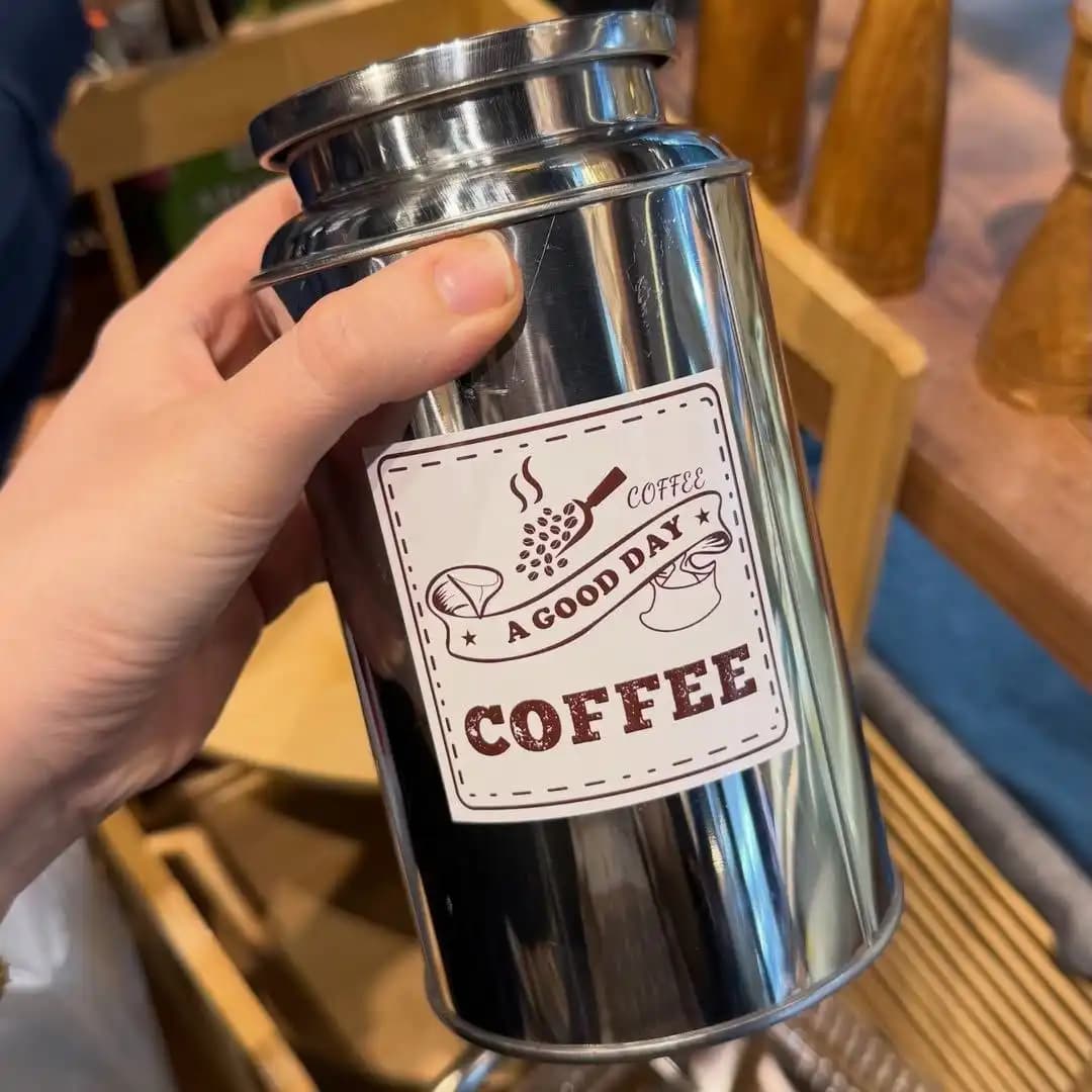 بانکه فلزی طرح کلاسیک Coffee — تصویر ۷