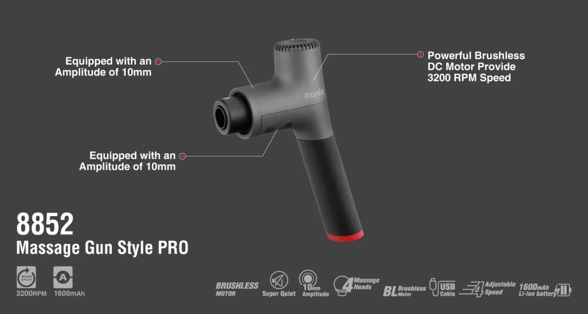 ماساژور شارژی رونیکس براشلس سری Style-Pro مدل 8852 — تصویر ۸
