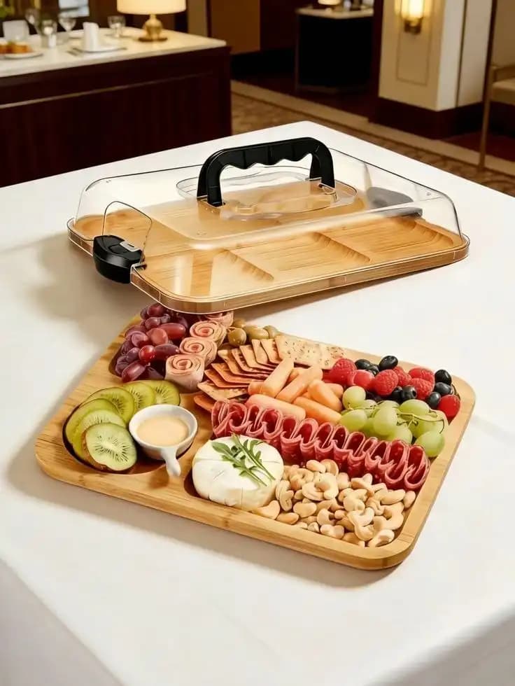 اردو خوری چوبی بامبو مدل مستطیل