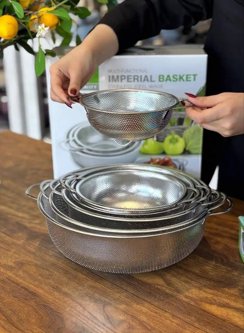 ست آبکش 6 پارچه استیل IMPERIAL BASKET — تصویر ۳