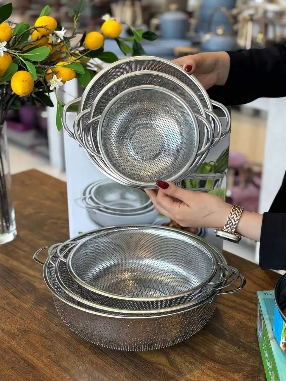 ست آبکش 6 پارچه استیل IMPERIAL BASKET