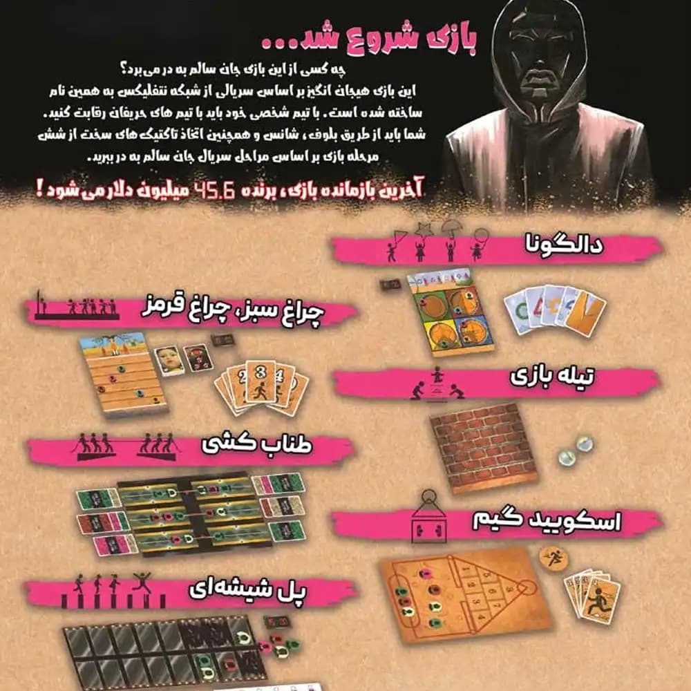بازی رومیزی اسکویید گیم بازی مرکب (Squid Game) — تصویر ۲