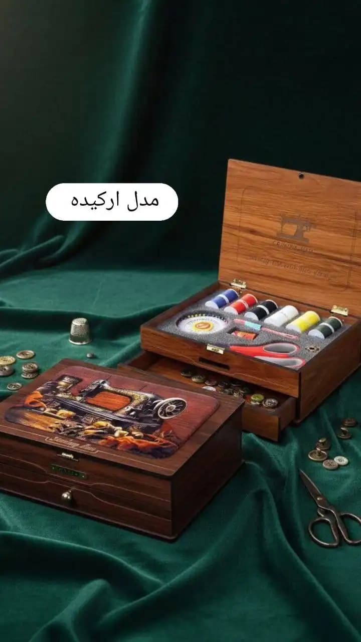 جعبه نخ سوزن مدل ارکیده — تصویر ۲