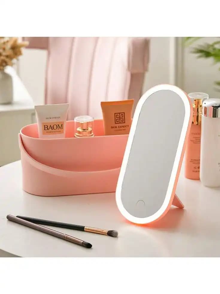کیف آرایشی قابل حمل 3 کاره با آینه LED