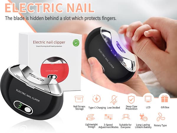 ناخن گیر و سوهان ناخن شارژی Electric nail clipper — تصویر ۳