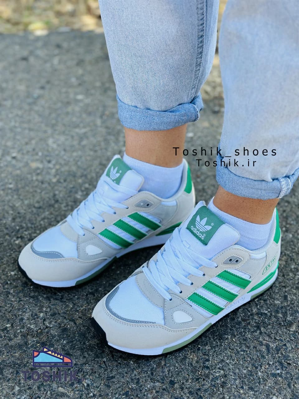 کفش آدیداس zx 750 رنگ طوسی — تصویر ۳