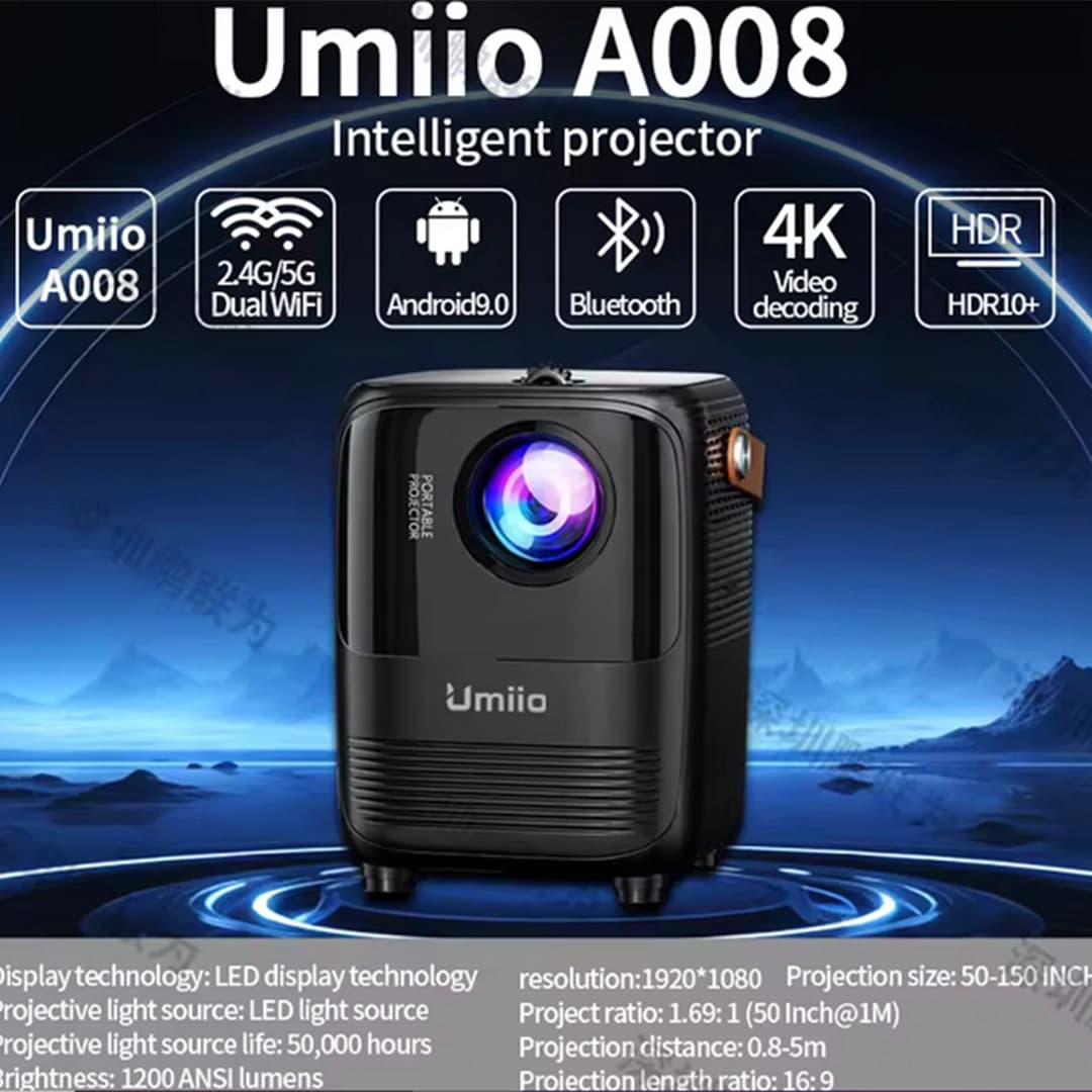 ویدیو پروژکتور هوشمند Umiio مدل A008 — تصویر ۳