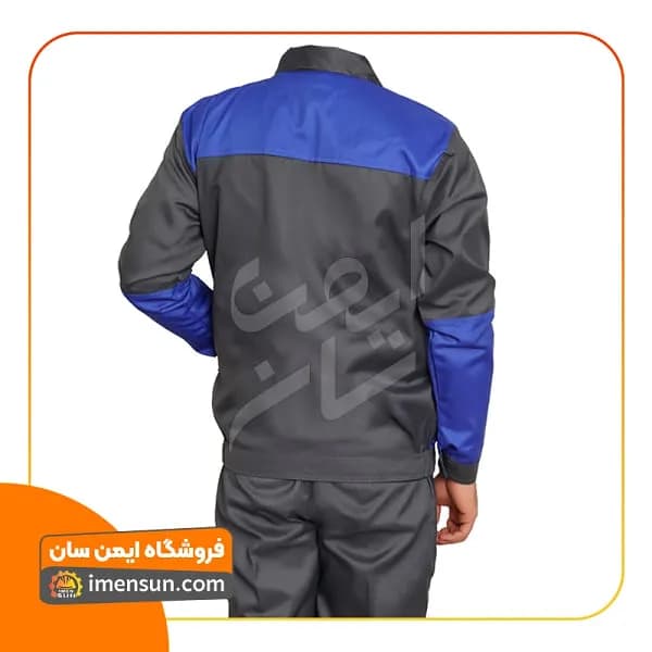لباس کار سیلوری طوسی آبی (آستردار) — تصویر ۲