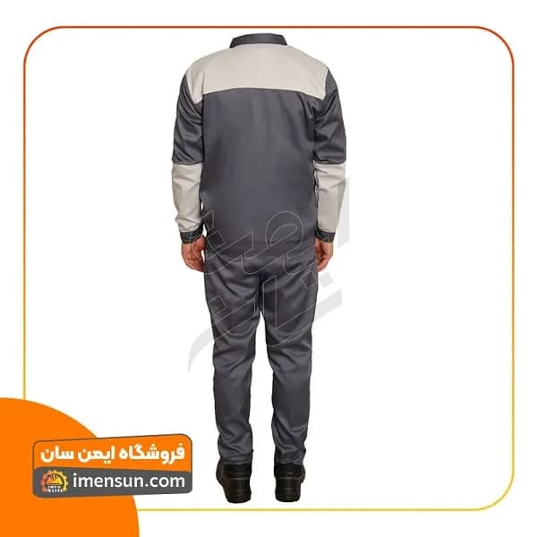 لباس کار سیلوری طوسی استخوانی (آستردار) — تصویر ۴