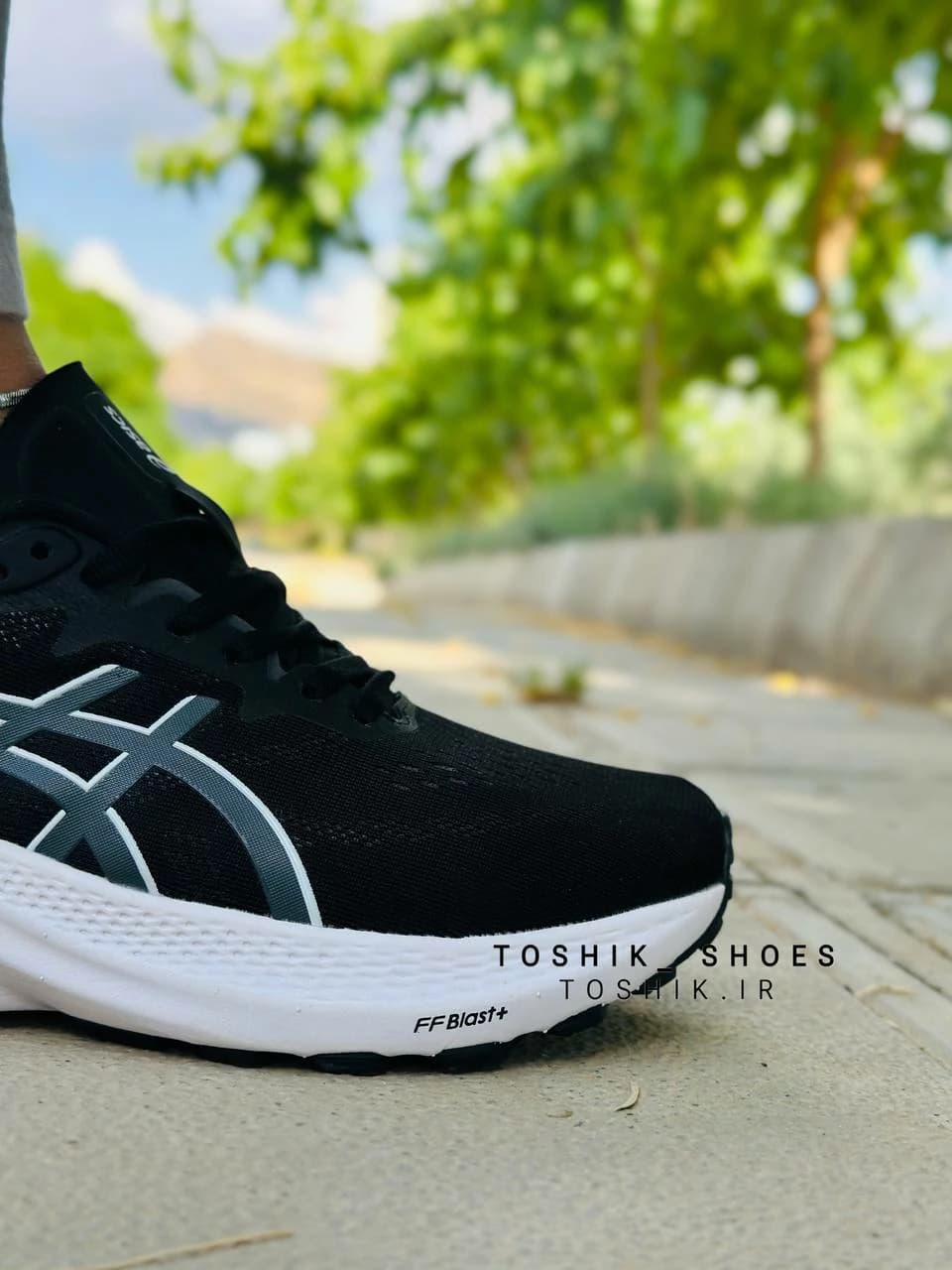 کفش اسیکس مدلGT2000 سری12 رنگ مشکی سفید — تصویر ۹