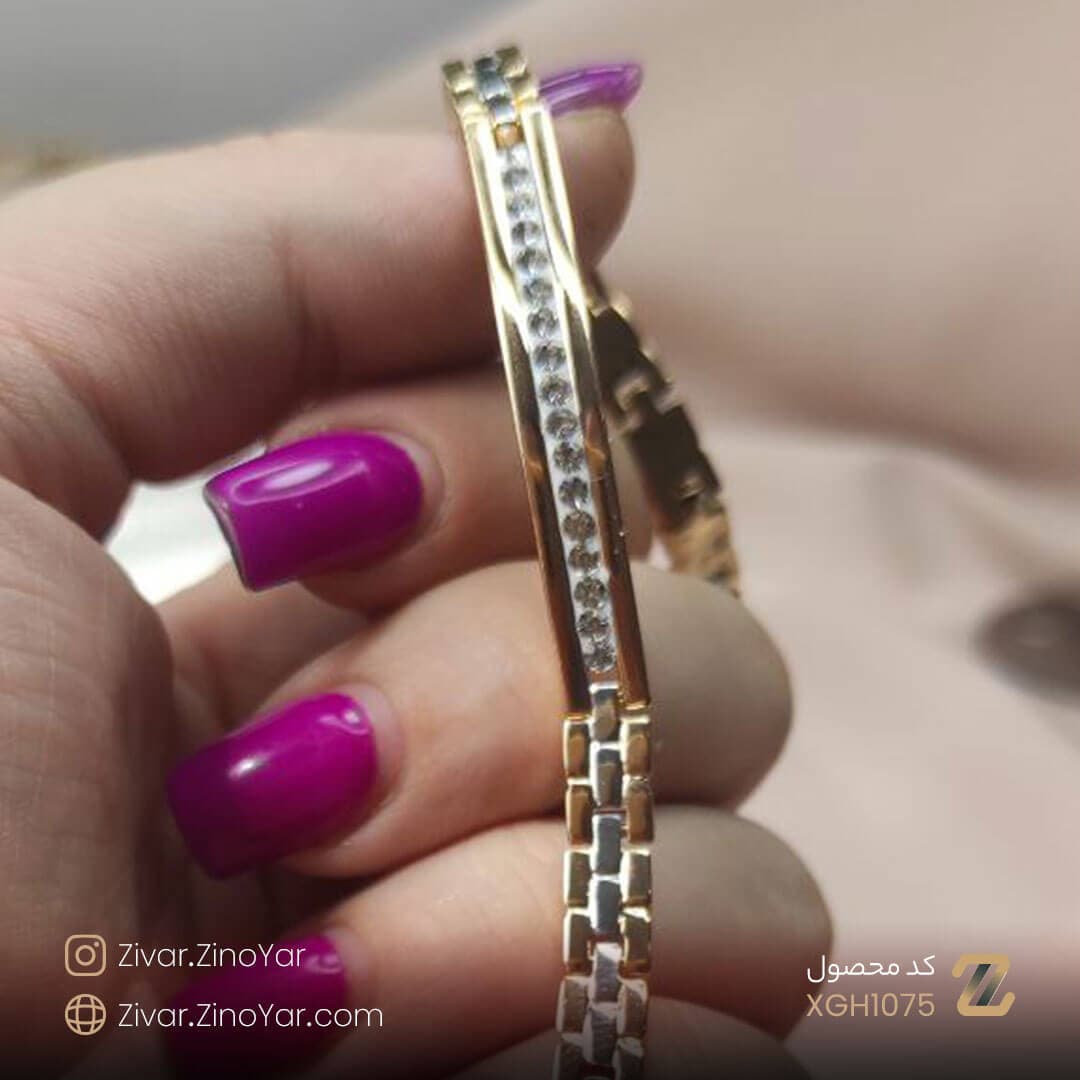 دستبند رولکس باریک نگین دار XUPING – کد XGH1075 — تصویر ۲