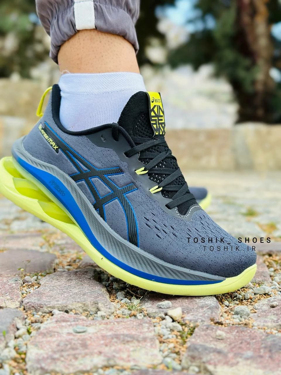 کفش اسیکس ژل کینسی مکس Asics GEL-KINSEI MAX طوسی سبز — تصویر ۴