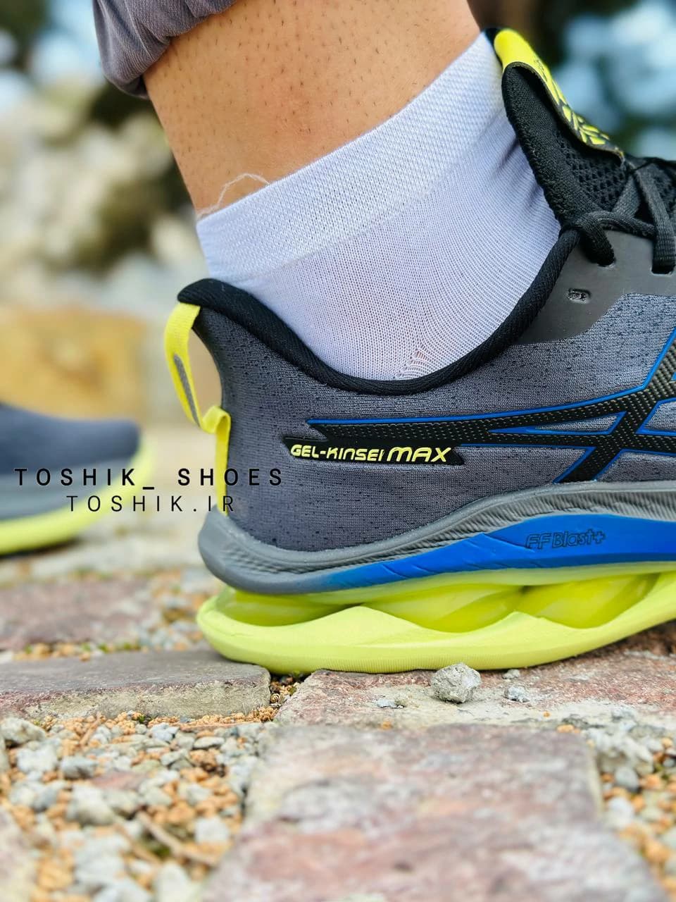 کفش اسیکس ژل کینسی مکس Asics GEL-KINSEI MAX طوسی سبز — تصویر ۷