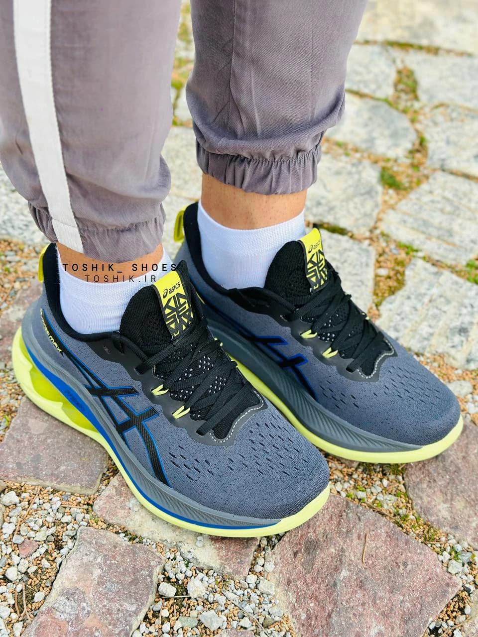 کفش اسیکس ژل کینسی مکس Asics GEL-KINSEI MAX طوسی سبز — تصویر ۶