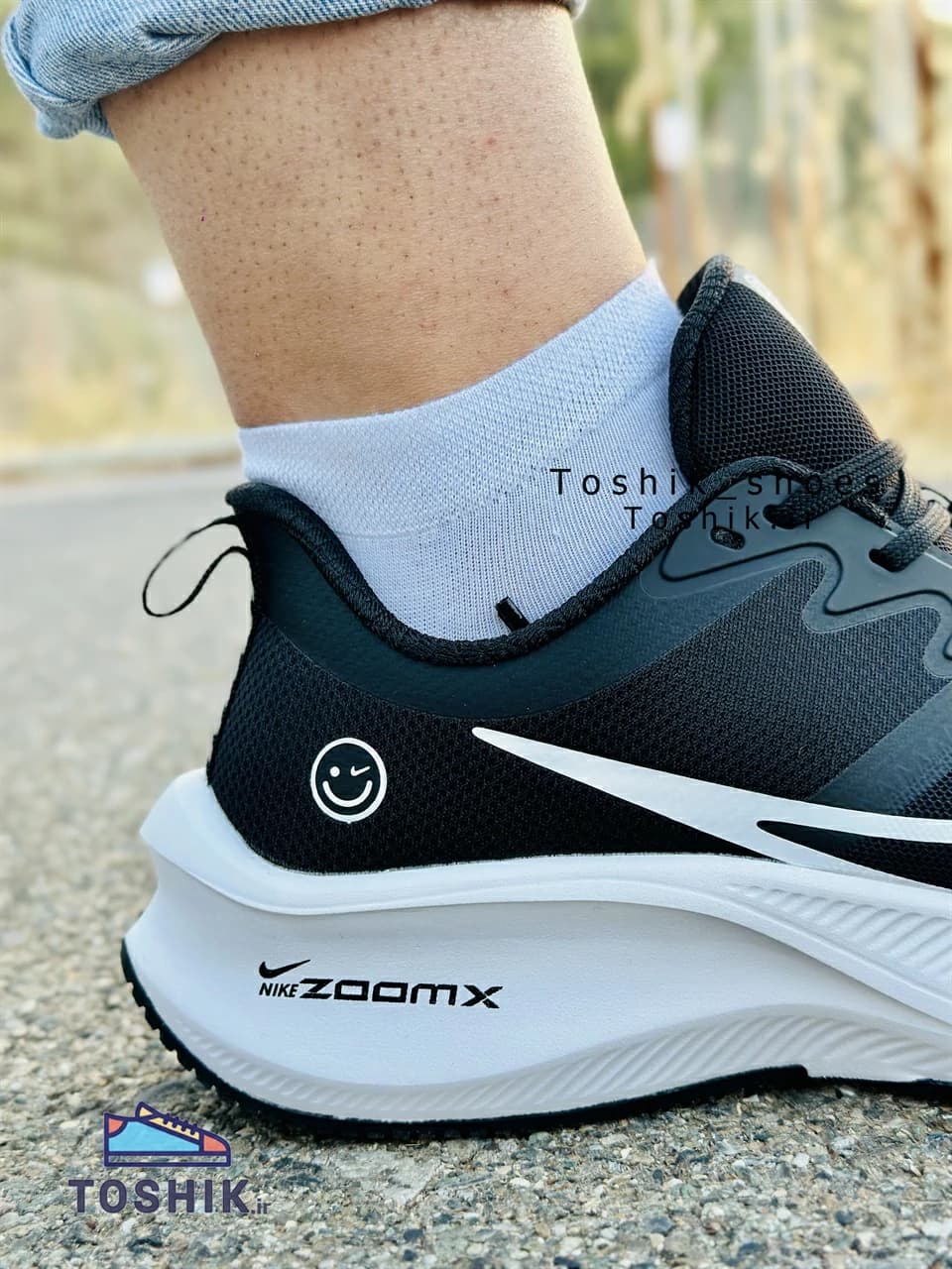 کفش نایک zoom x زوم ایکس لبخند مشکی بازیره سفید — تصویر ۷