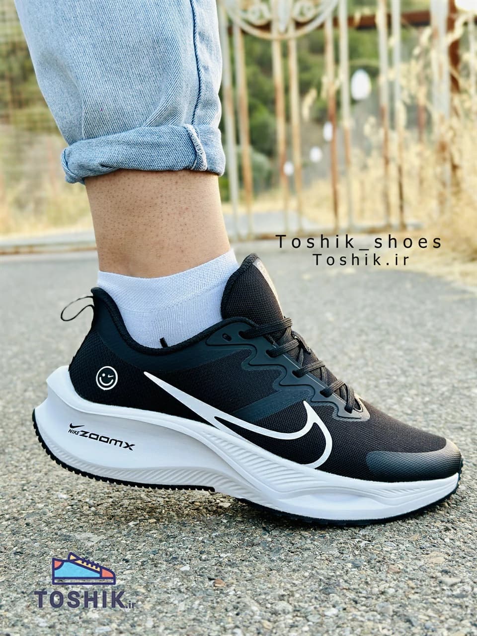 کفش نایک zoom x زوم ایکس لبخند مشکی بازیره سفید