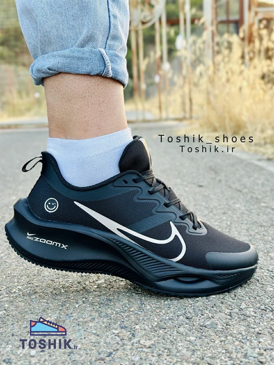 کفش نایک zoom x زوم ایکس لبخند تمام مشکی — تصویر ۲