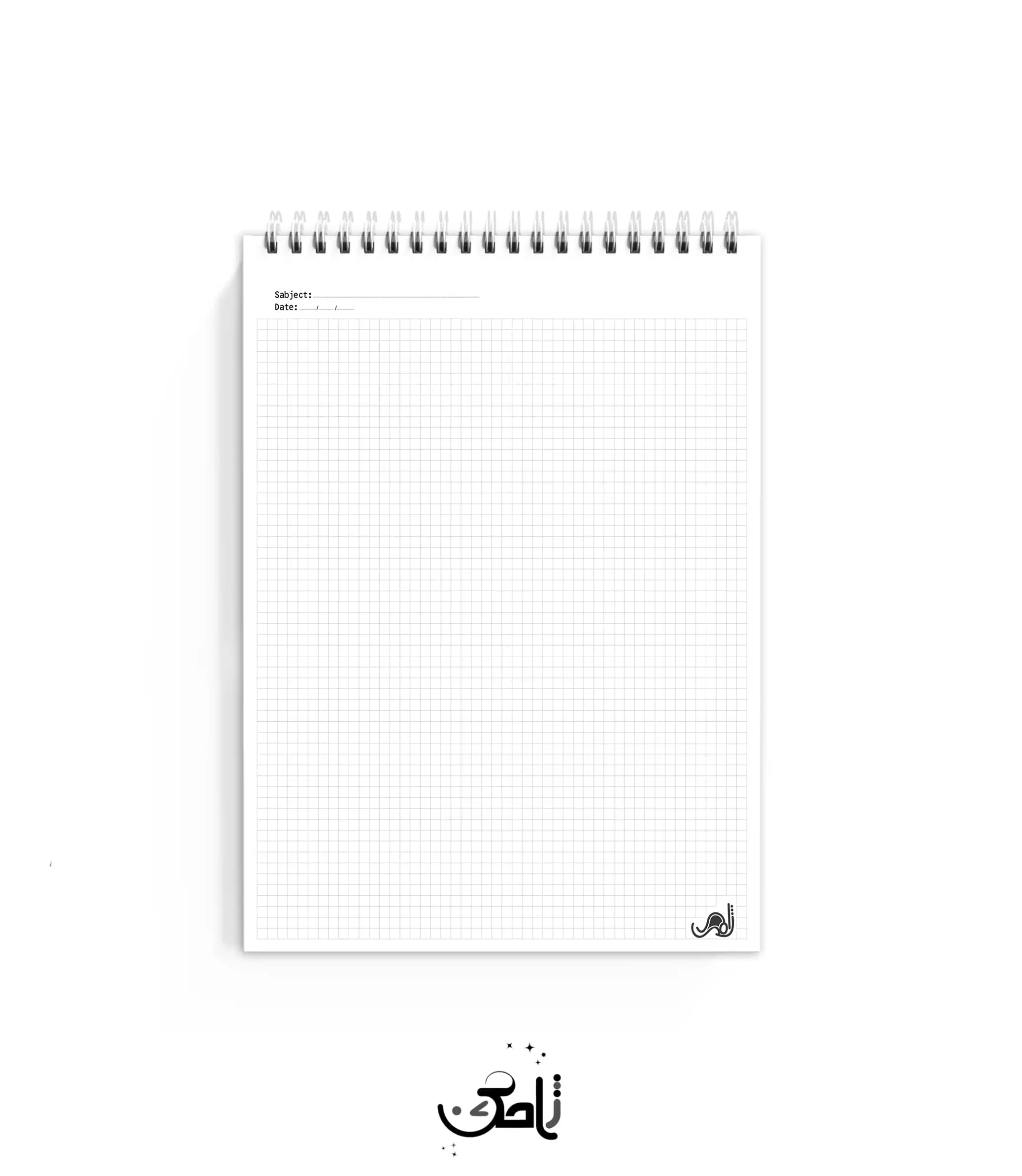 دفتر شطرنجی ژامک طرح دختر و کتاب — تصویر ۲
