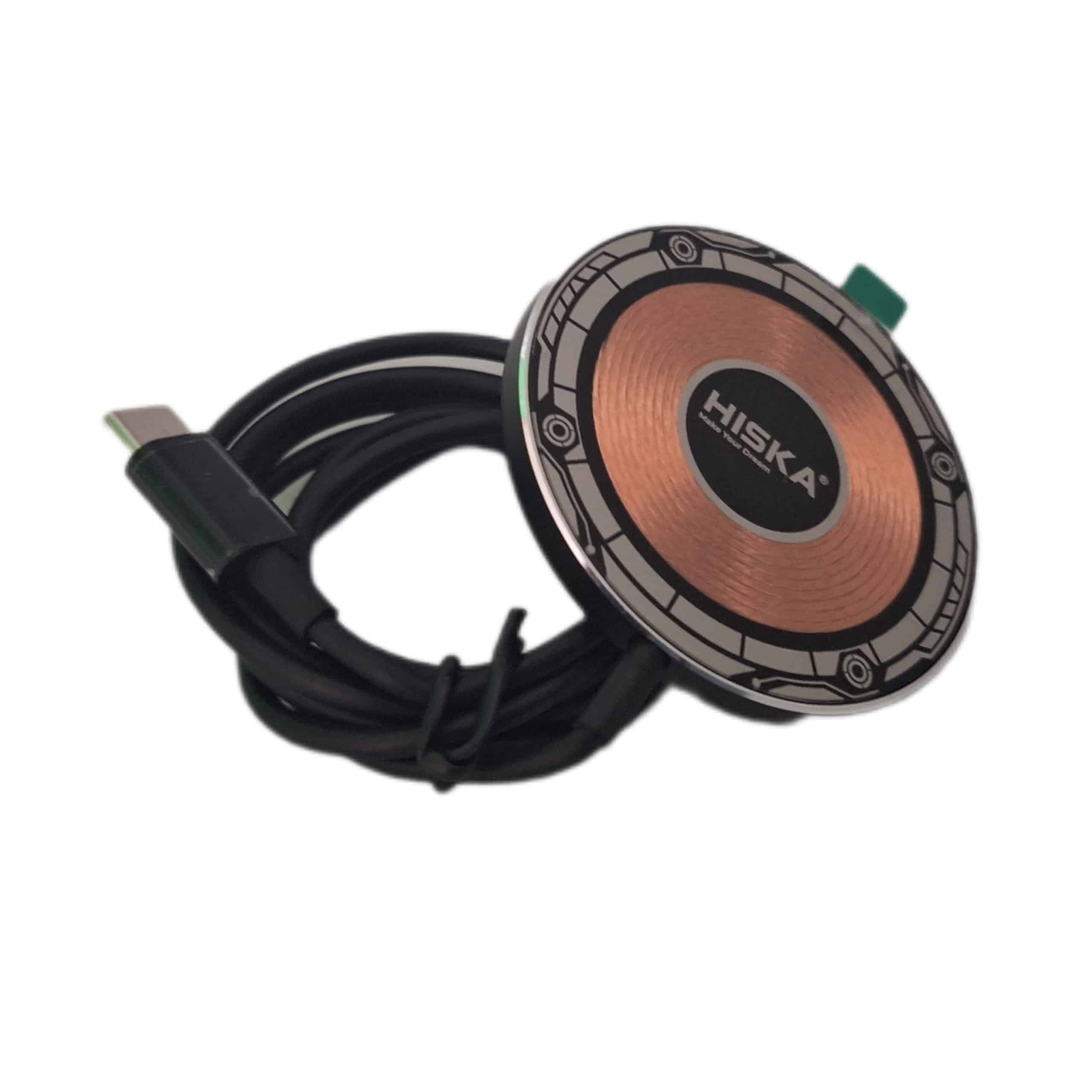 charger wirless hr07 hiska شارژر روميزي — تصویر ۴