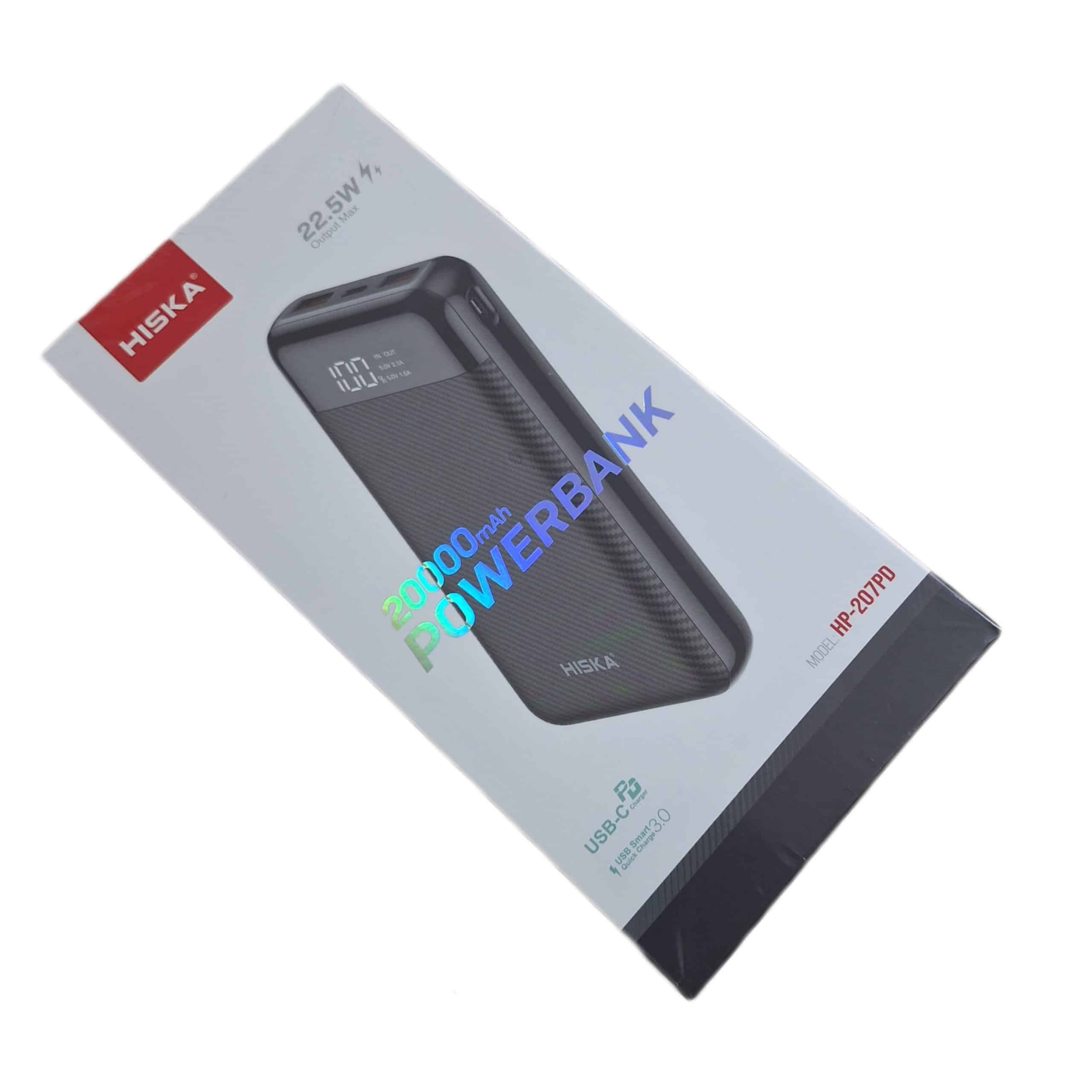 power bank 20000 207pd hiska پاوربانک — تصویر ۲