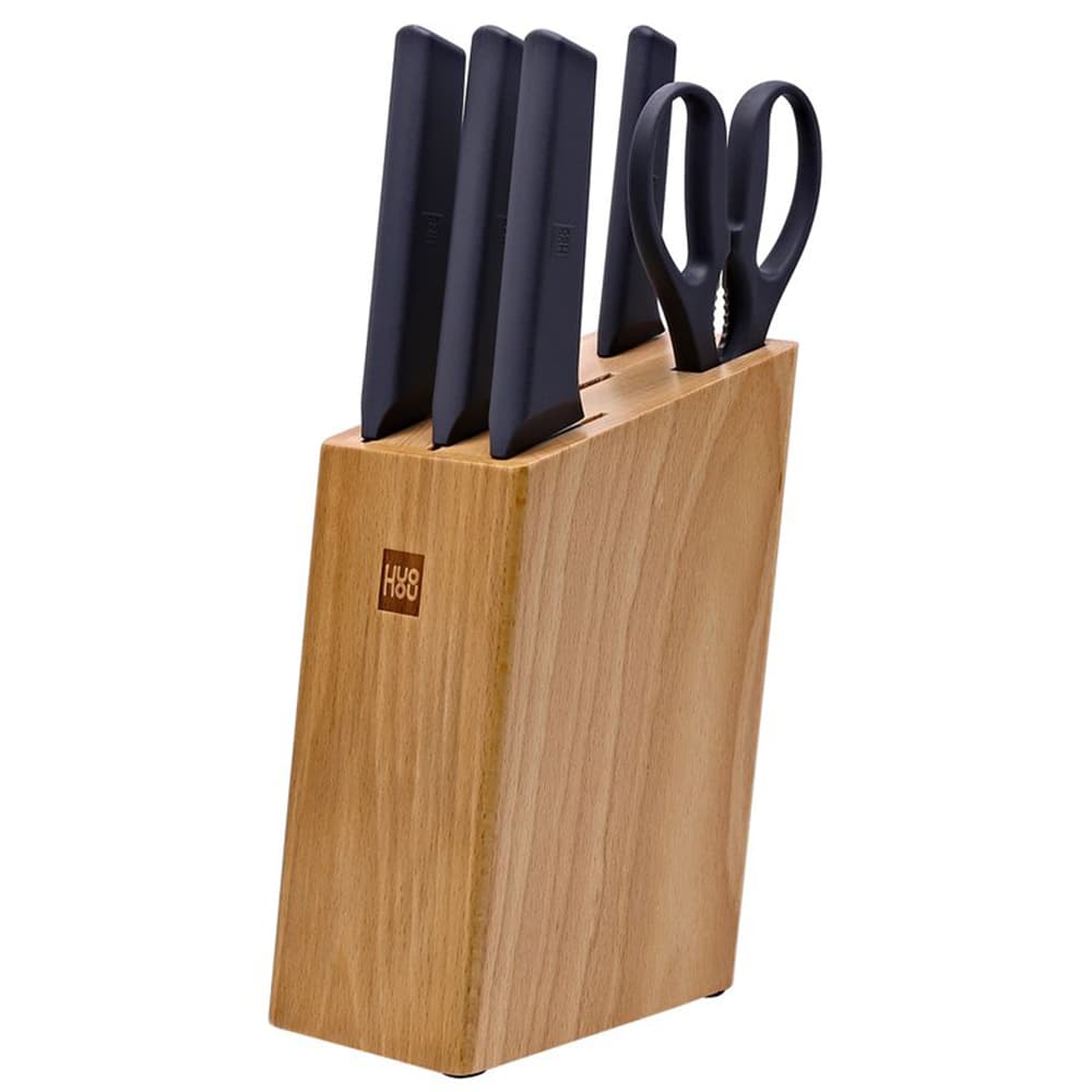 ست 5 تایی چاقوی آشپزخانه به همراه استند شیائومی Xiaomi HuoHou Knife Set HU0057 — تصویر ۲