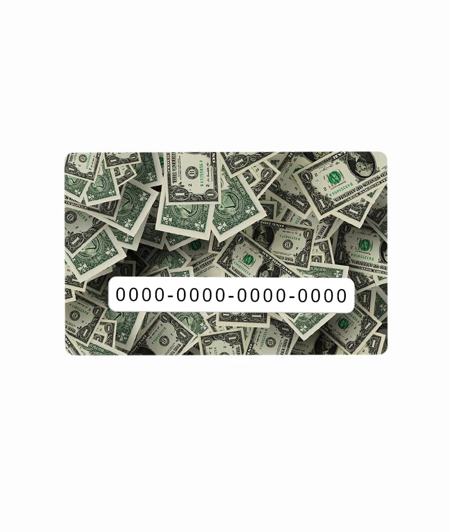استیکر کارت طرح دلار قالب دار — تصویر ۲