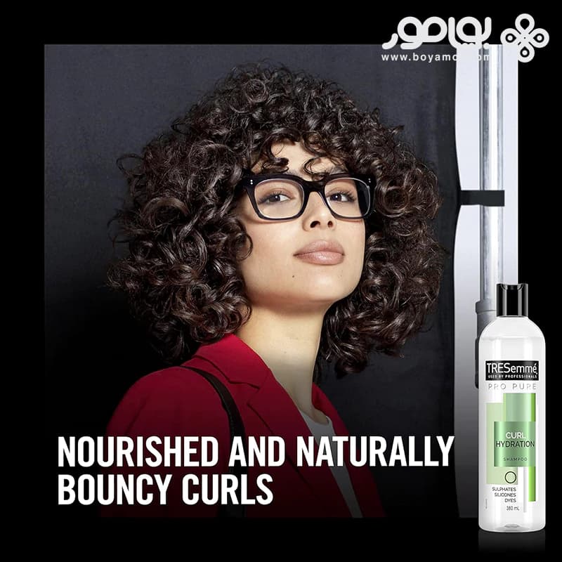 شامپو فاقد سولفات ترزمه مدل curl hydration مناسب موی فر حجم 380 میل — تصویر ۵