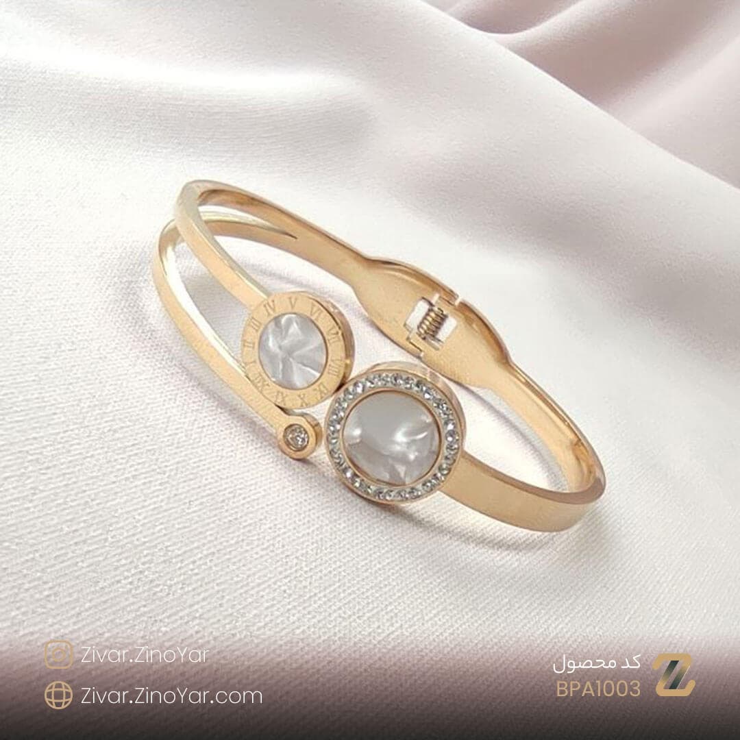 دستبند النگویی بولگاری استیل – کد BPA1003