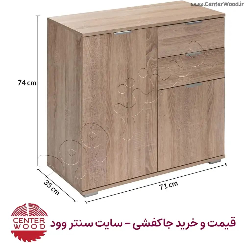 جاکفشی 3 طبقه کابینتی با 2 کشو کد 2208 — تصویر ۷