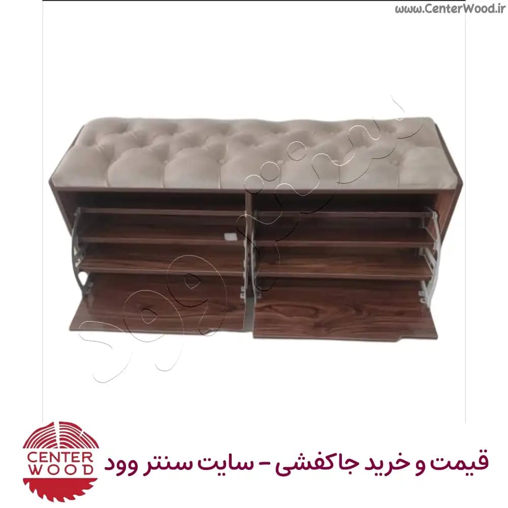 جاکفشی داشبوردی نشیمن دار فرم نیمکتی دو درب کد 2257 — تصویر ۲