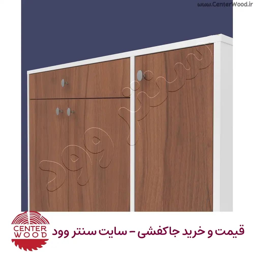 جاکفشی سه طبقه درب کابینتی تک کشو با یک باکس دار کد 2245 — تصویر ۲