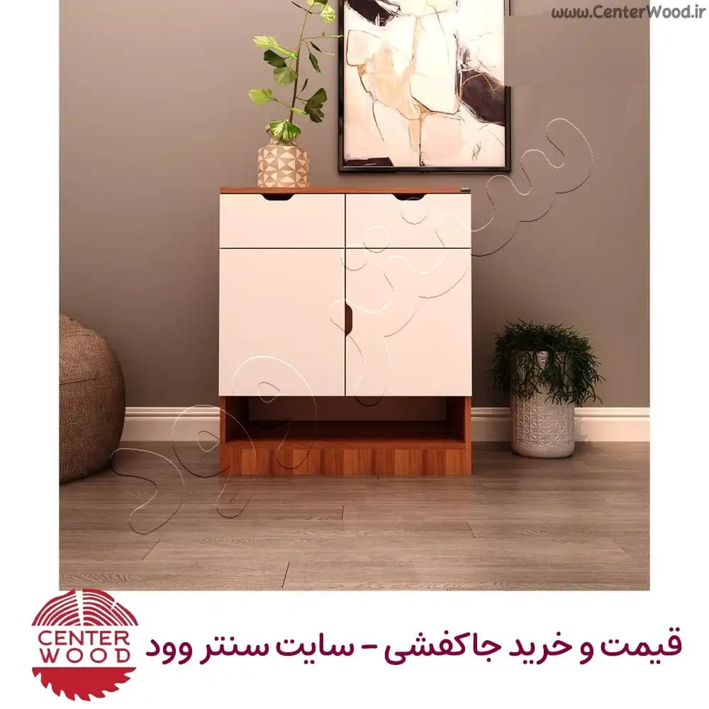 جاکفشی 4 طبقه درب کابینتی به همراه 2 کشو باکس دار کد 2243 — تصویر ۶