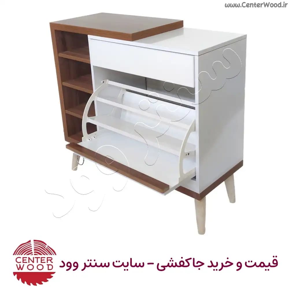 جاکفشی داشبوردی به همراه 4 قفسه و یک کشو کد 2223 — تصویر ۲